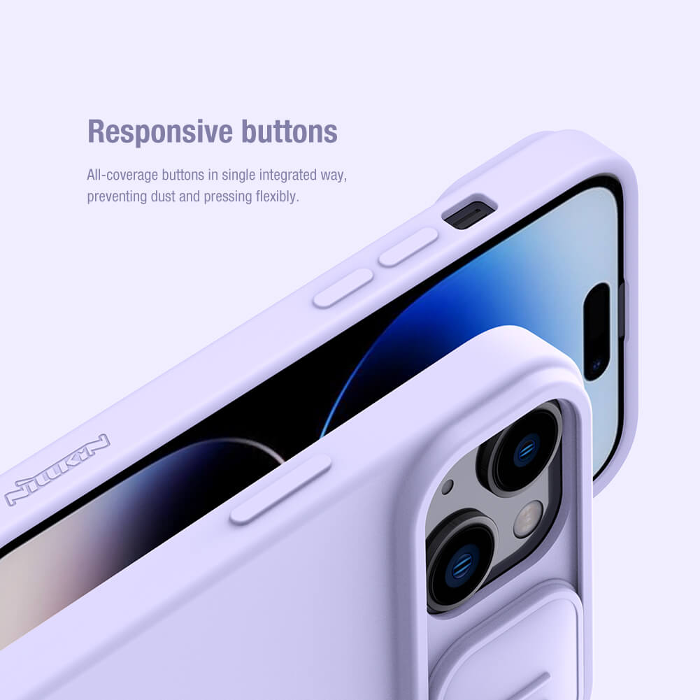 Чехол-крышка NILLKIN для Apple iPhone 15 Plus (iPhone 15+) 6.7 (2023) (серия CamShield Silky silicon)